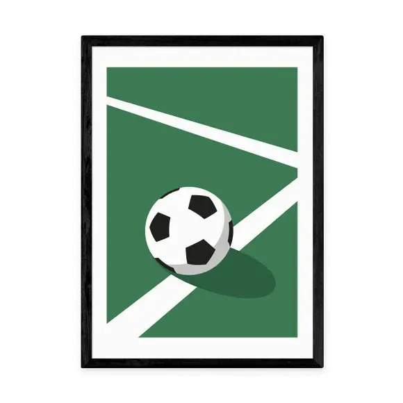 Football Wall Print - Green