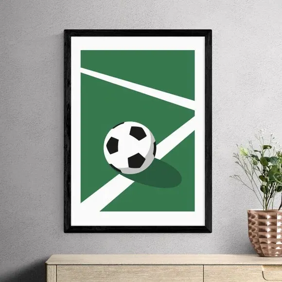 Football Wall Print - Green