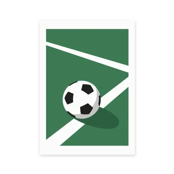 Football Wall Print - Green