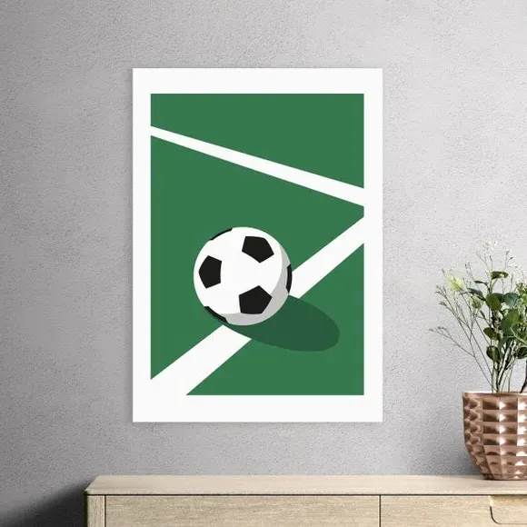 Football Wall Print - Green