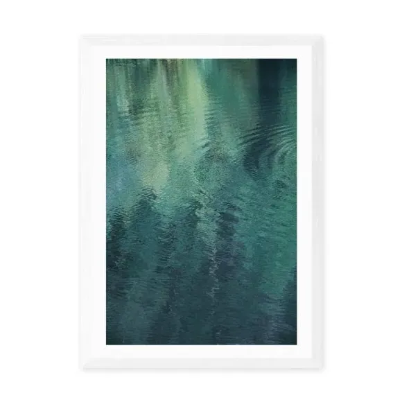 Forest Lake Wall Print - Blue, Archival Paper