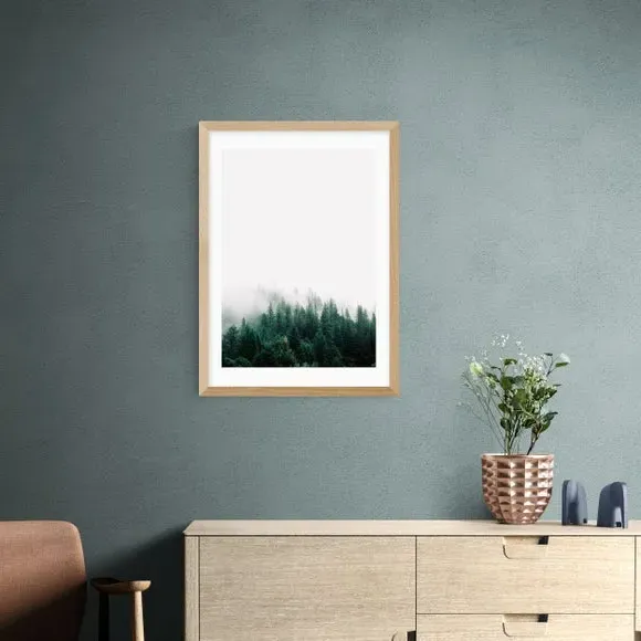 Forest Mist Wall Print - Green, Archival Paper