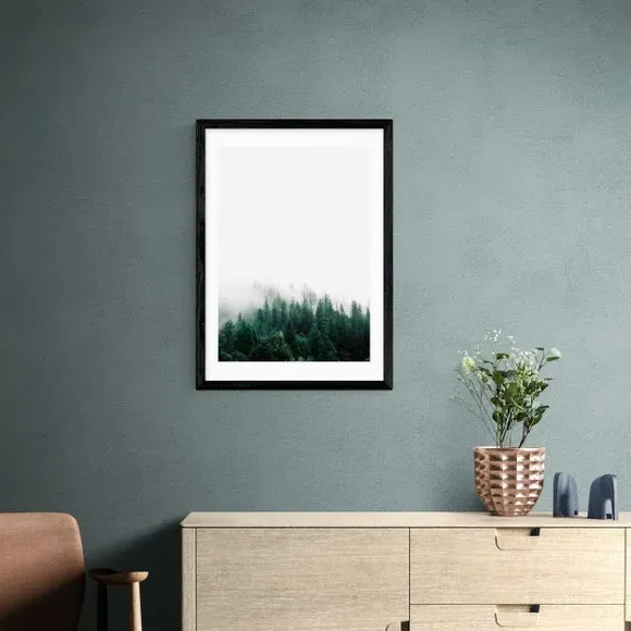 Forest Mist Wall Print - Green, Archival Paper