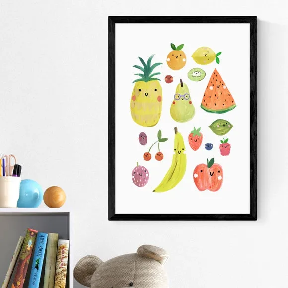Fruit Design Wall Print - Multicolor, Paper
