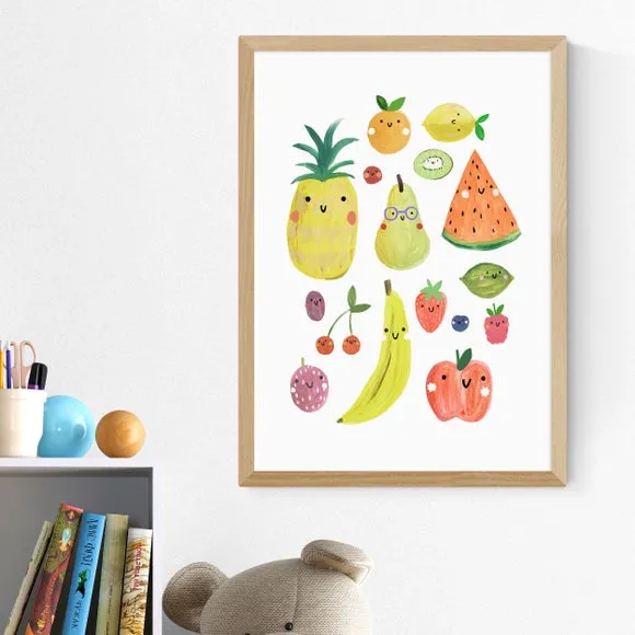 Fruit Design Wall Print - Multicolor, Paper