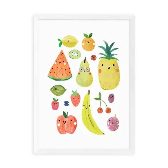 Fruit Design Wall Print - Multicolor, Paper