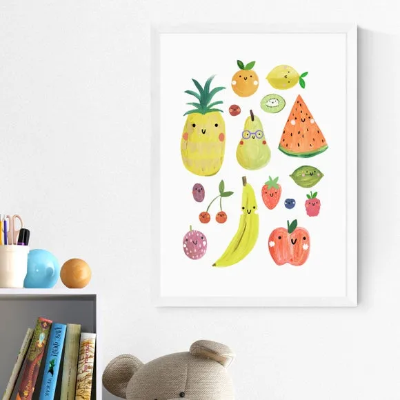 Fruit Design Wall Print - Multicolor, Paper
