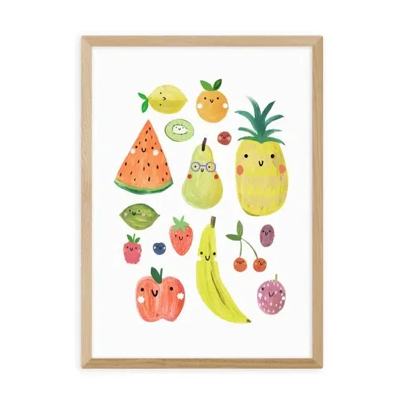 Fruit Design Wall Print - Multicolor, Paper