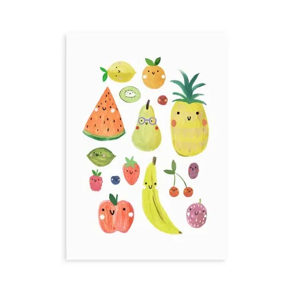 Fruit Design Wall Print - Multicolor, Paper