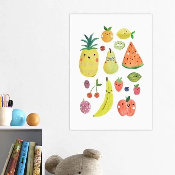 Fruit Design Wall Print - Multicolor, Paper image