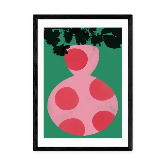 Gatherings 3 Art Print - Pink, Paper