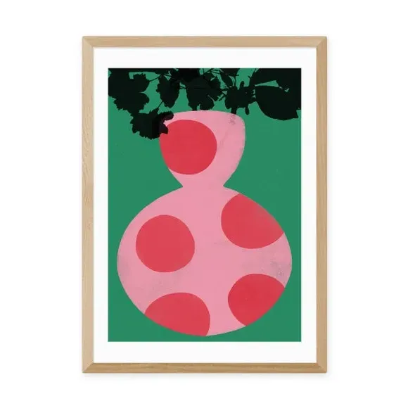 Gatherings 3 Art Print - Pink, Paper