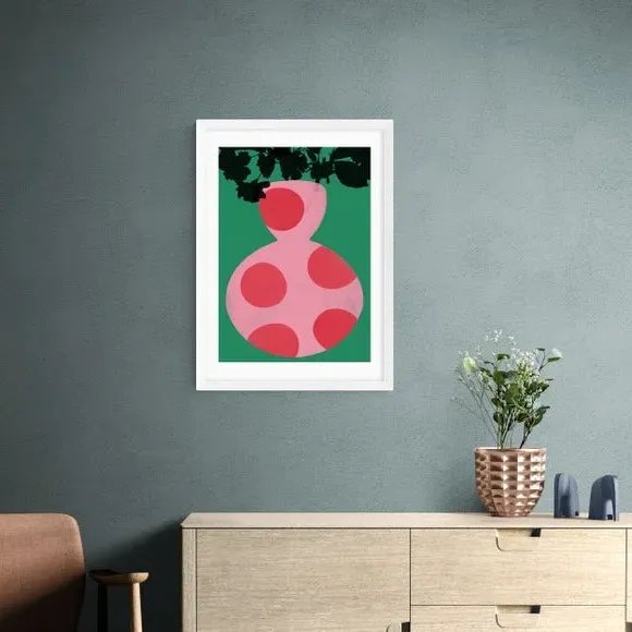 Gatherings 3 Art Print - Pink, Paper