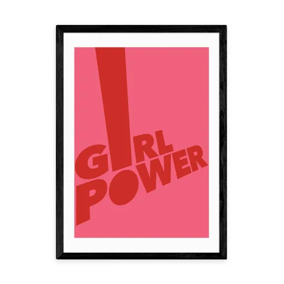 Girl Power Framed Print - Pink