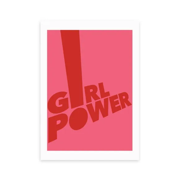 Girl Power Framed Print - Pink