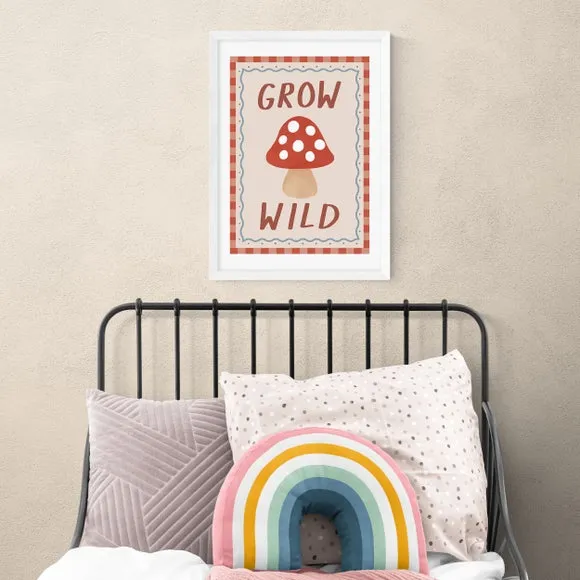 Grow Wild Wall Print - Multicolor, Paper