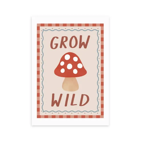 Grow Wild Wall Print - Multicolor, Paper