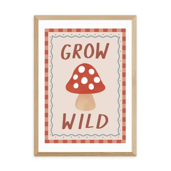 Grow Wild Wall Print - Multicolor, Paper