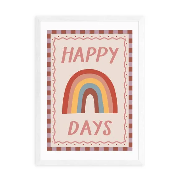 Happy Days Wall Print - Multicolor, Paper
