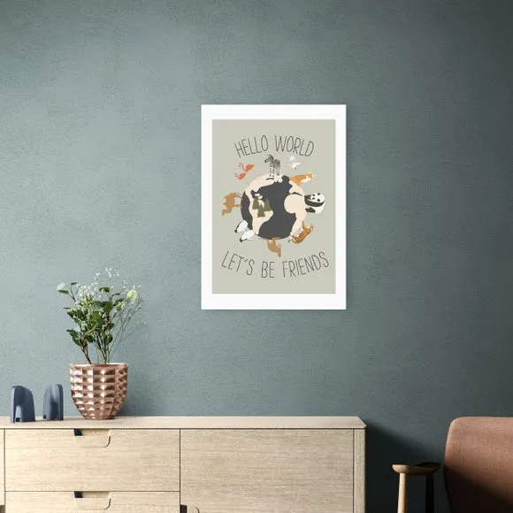 Hello World Art Print - Multicolor image