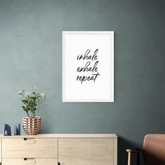 Inhale Exhale Repeat Print - White, Paper
