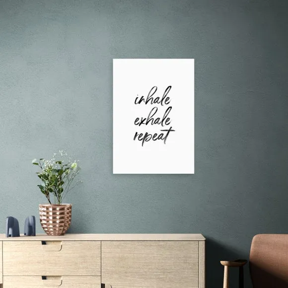 Inhale Exhale Repeat Print - White, Paper image