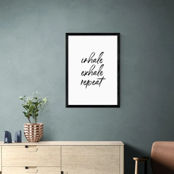 Inhale Exhale Repeat Print - White, Paper