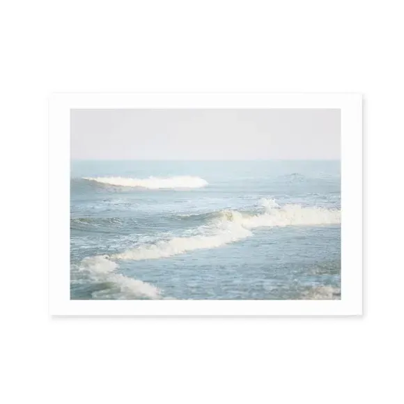 It Comes In Waves Wall Print - Blue