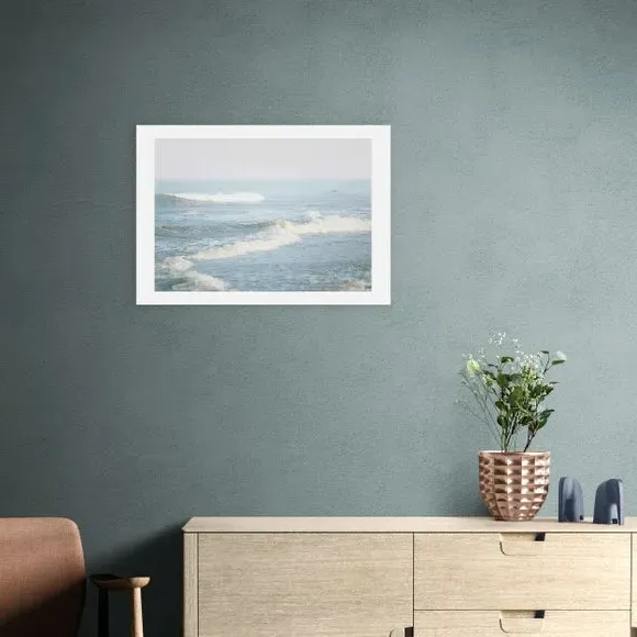 It Comes In Waves Wall Print - Blue image