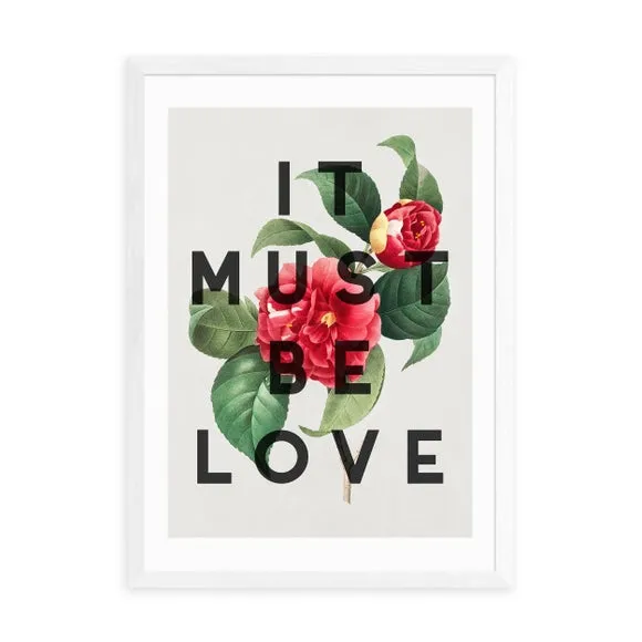 It Must Be Love Wall Print - Green