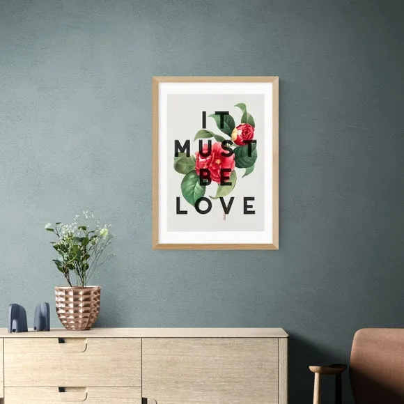 It Must Be Love Wall Print - Green