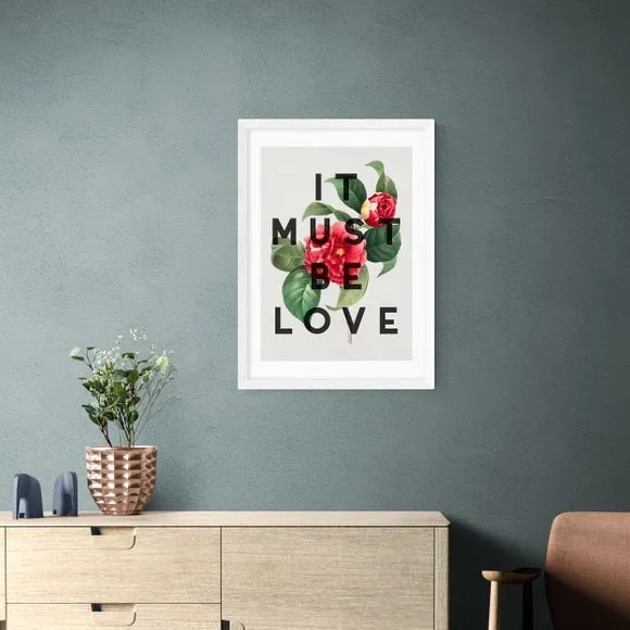 It Must Be Love Wall Print - Green