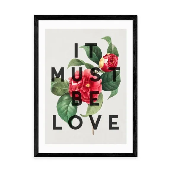 It Must Be Love Wall Print - Green