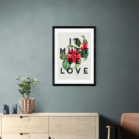 It Must Be Love Wall Print - Green