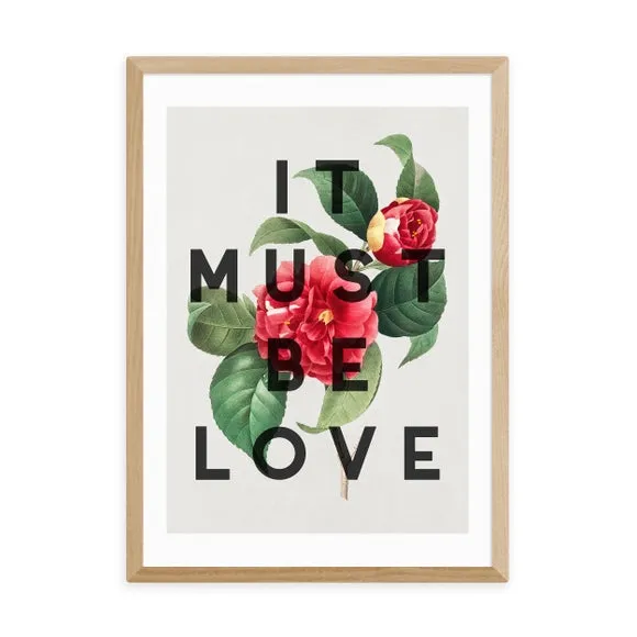 It Must Be Love Wall Print - Green