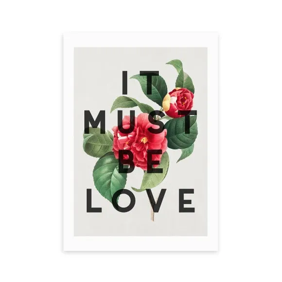 It Must Be Love Wall Print - Green