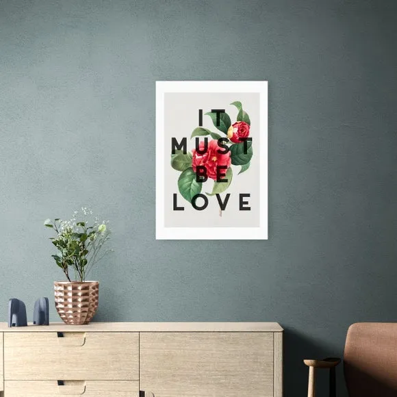 It Must Be Love Wall Print - Green image