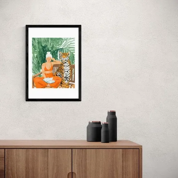 Jungle Vacay II Art Print - Green, Paper