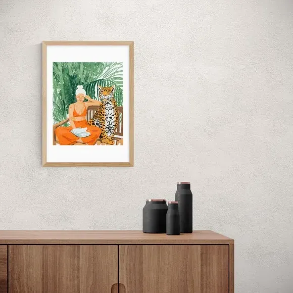 Jungle Vacay II Art Print - Green, Paper