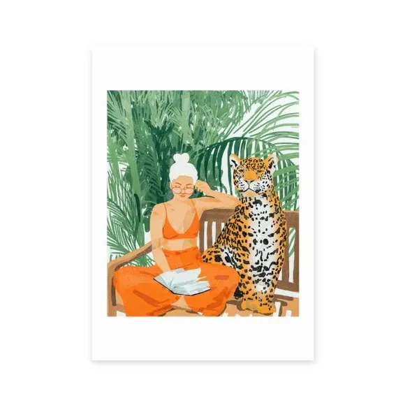 Jungle Vacay II Art Print - Green, Paper image