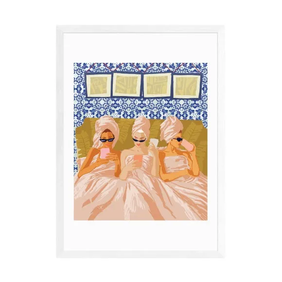 Ladies Only Club Art Print - Multicolor, Paper