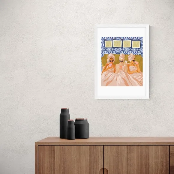 Ladies Only Club Art Print - Multicolor, Paper