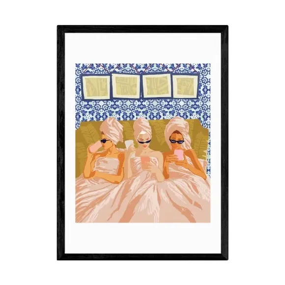 Ladies Only Club Art Print - Multicolor, Paper