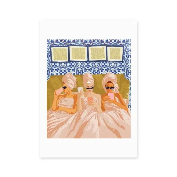 Ladies Only Club Art Print - Multicolor, Paper image