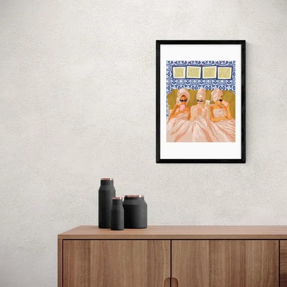 Ladies Only Club Art Print - Multicolor, Paper