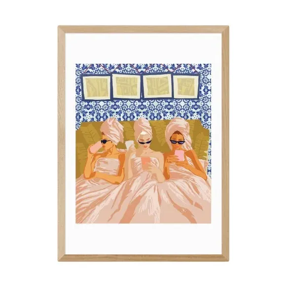 Ladies Only Club Art Print - Multicolor, Paper