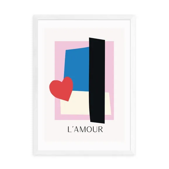 L'Amour Art Print - Multicolor