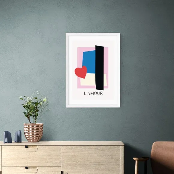 L'Amour Art Print - Multicolor