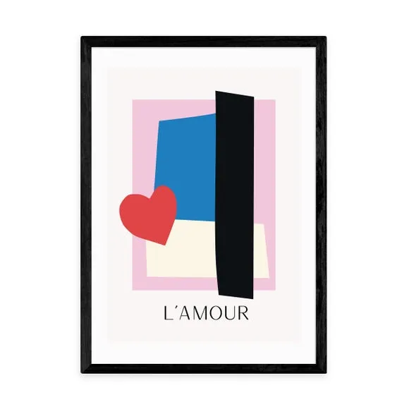 L'Amour Art Print - Multicolor