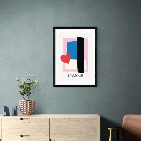 L'Amour Art Print - Multicolor